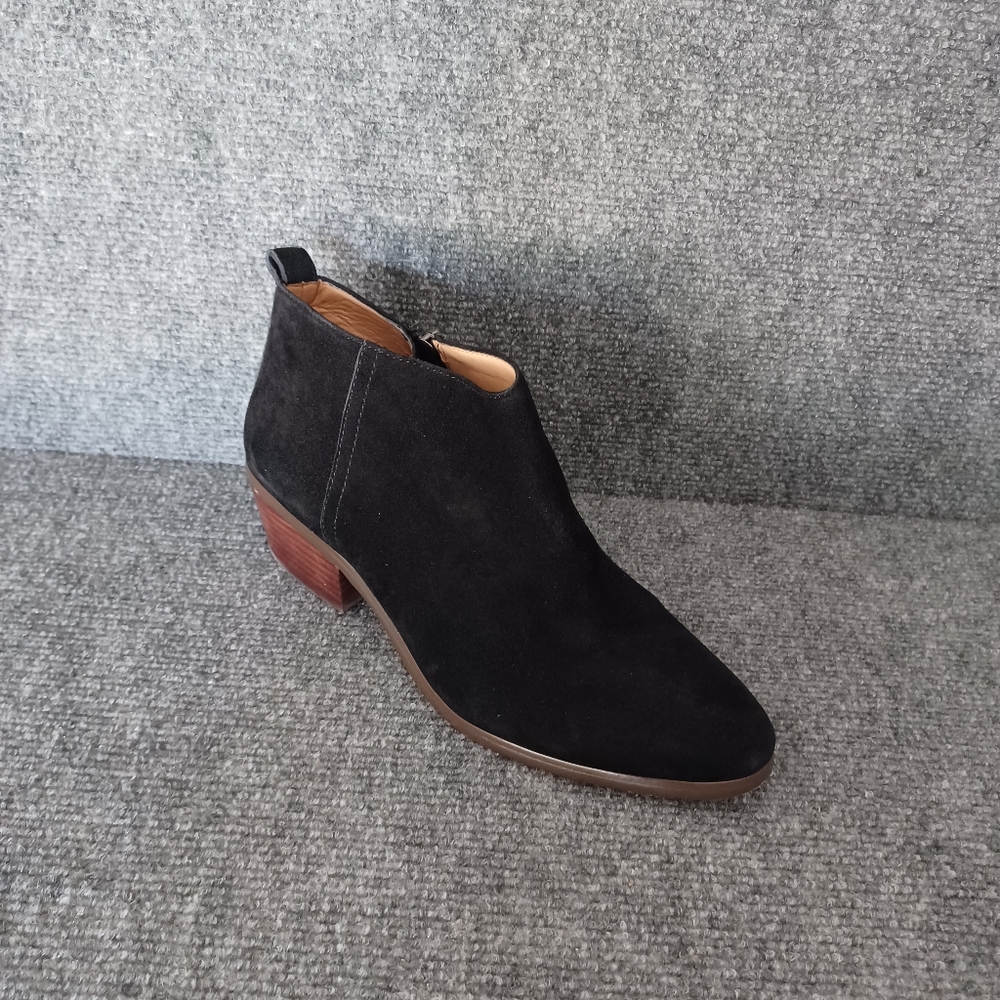 J Crew Factory Sawyer Suede Ankle Boots Size 8.5 Women Shoe Zip Color Black